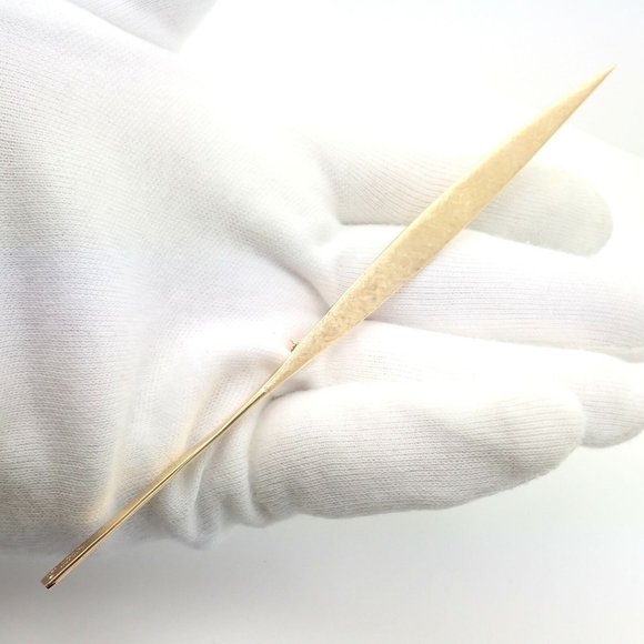 Rare! Vintage Authentic Cartier Dinh Van 18k Yellow Gold Long Quill Brooch Pin - Picture 6 of 12